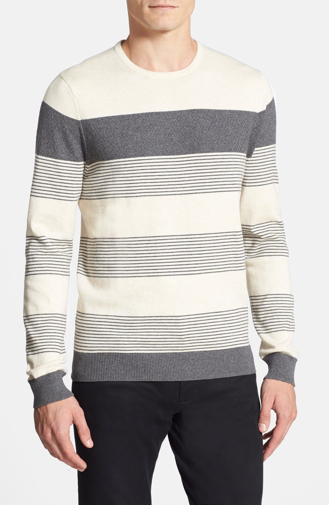 Vince Camuto Stripe Cotton & Cashmere Sweater Nordstrom