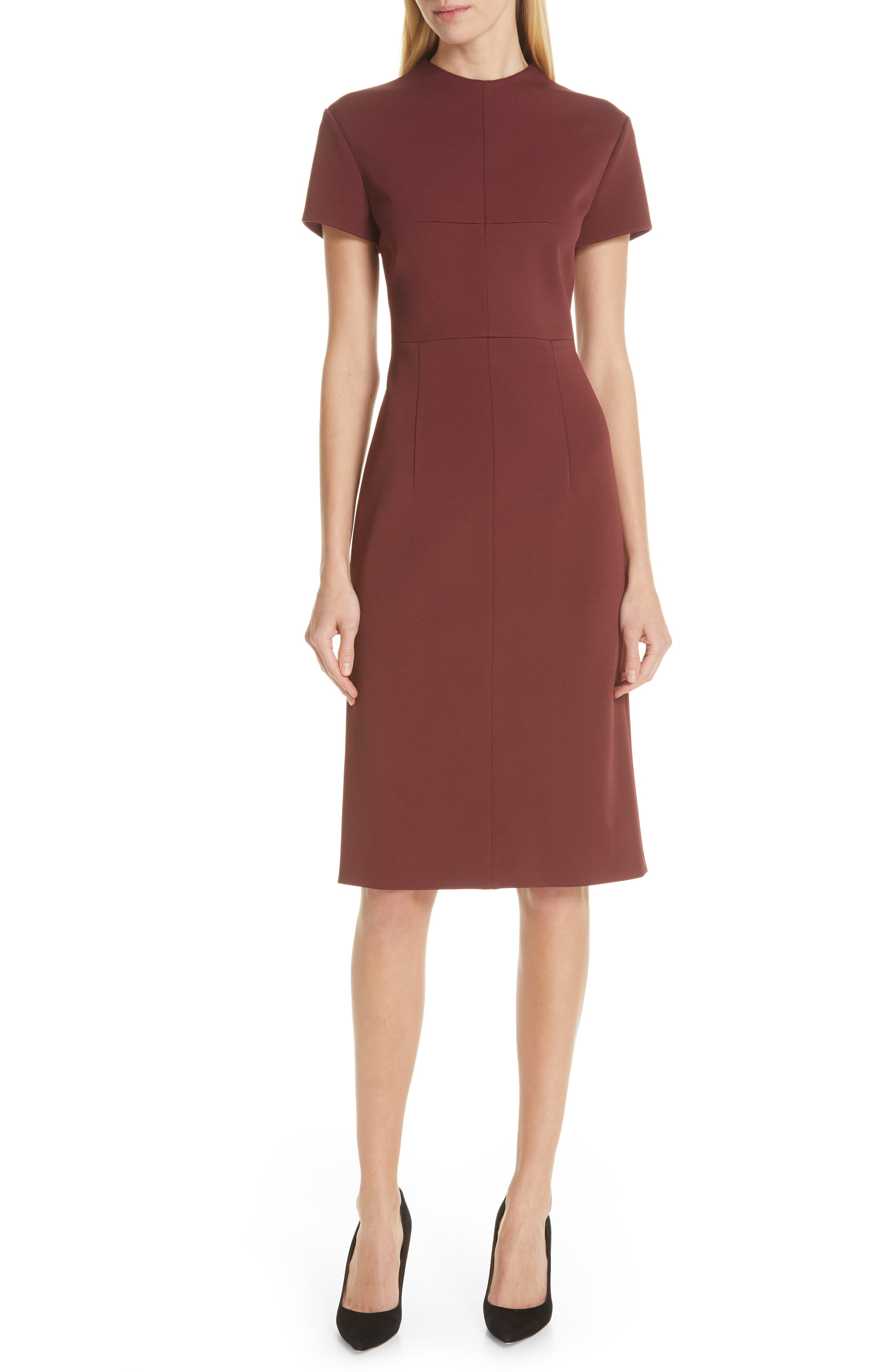 Boss Demiara Sheath Dress, Red