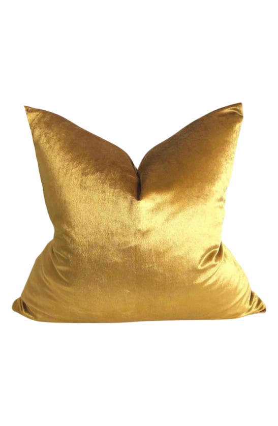 Modish Decor Pillows Velvet Pillow Cover In Golden Tones