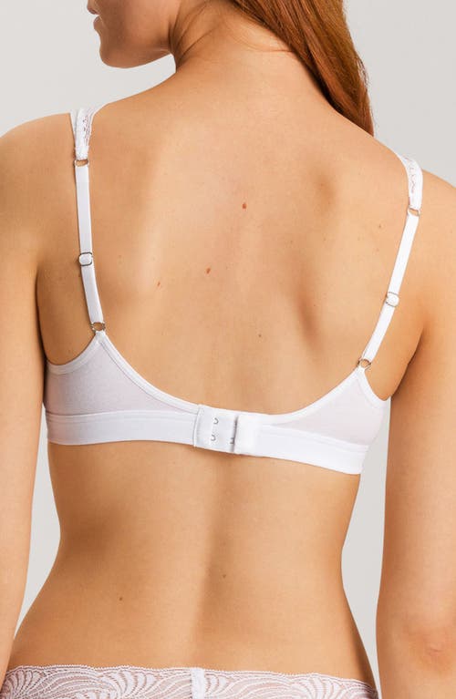 Hanro Cotton Lace Wire-free Bra In White