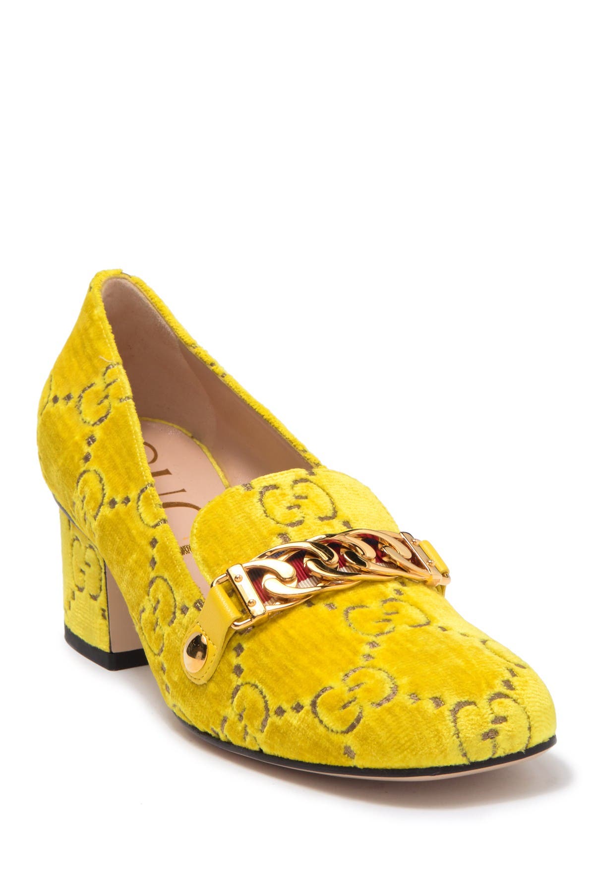 gucci yellow heels