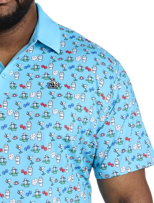 Original Penguin The Party Player Polo Shirt In Blue Atoll