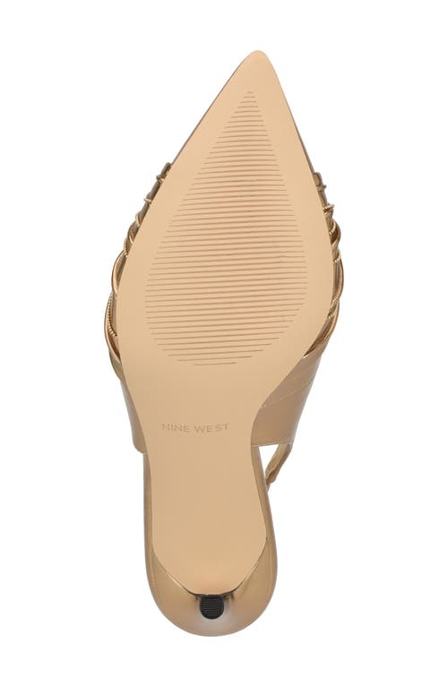 Shop Nine West Faive Slingback Pointed Toe Pump In Bronze