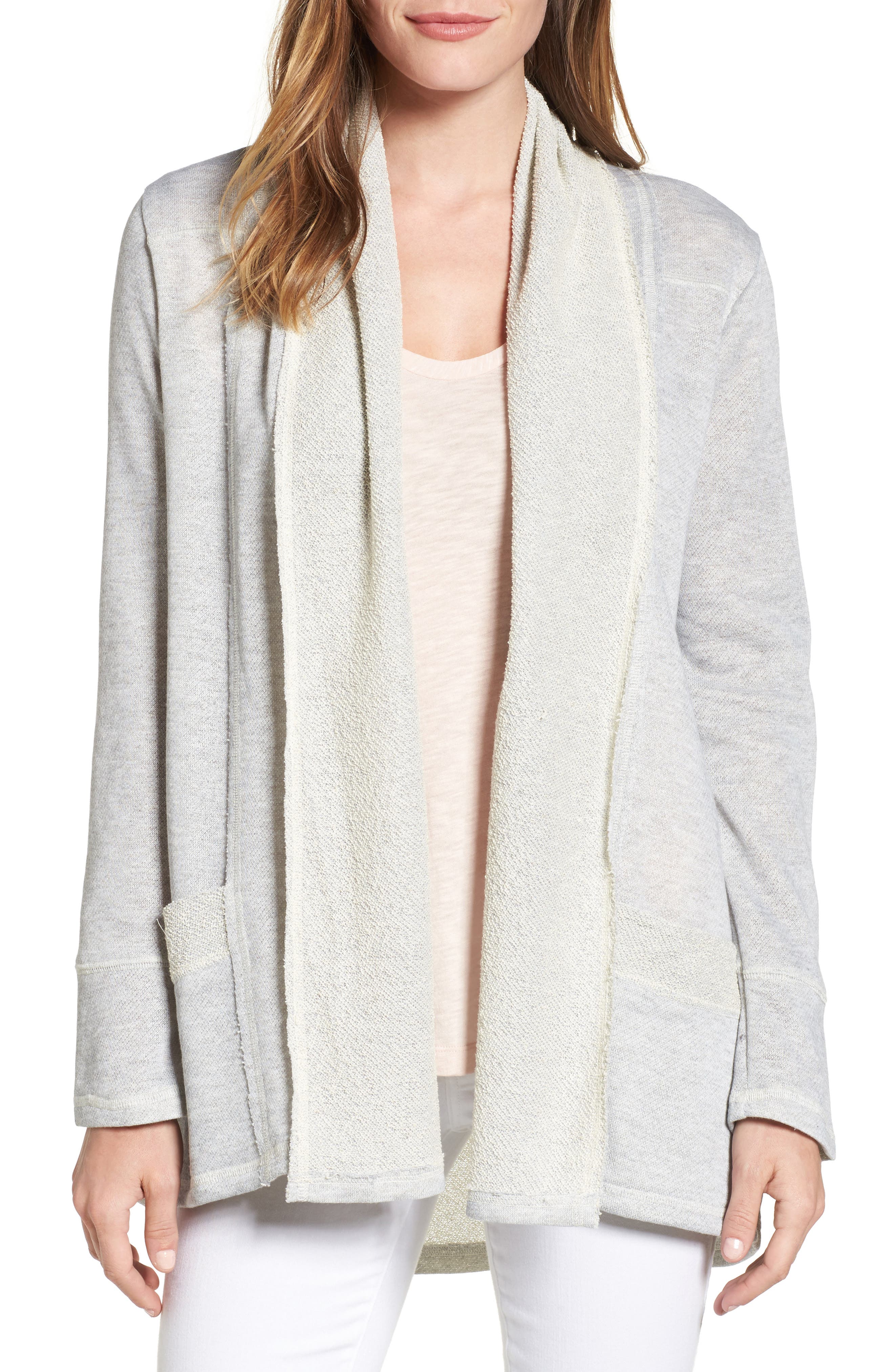 french terry cardigan