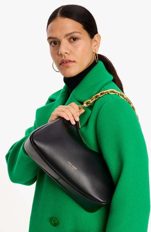 Shop Kate Spade New York Grace Chain Leather Shoulder Bag In Black