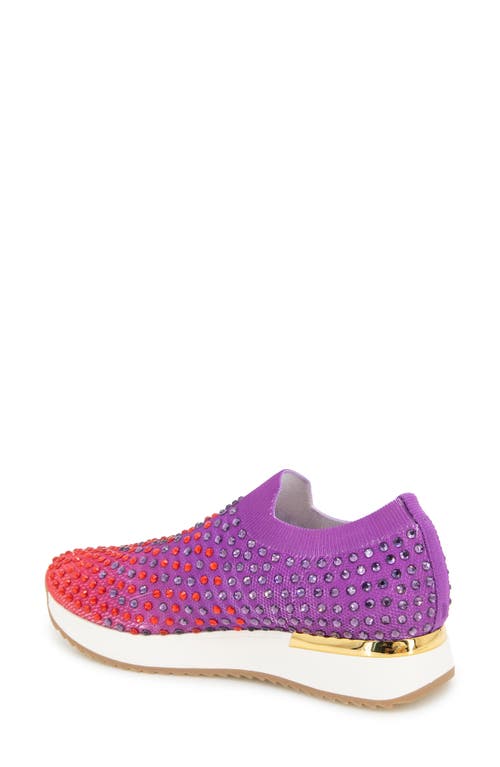 Reaction Kenneth Cole Cameron Jewel Jogger Sneaker In Rouge Knit