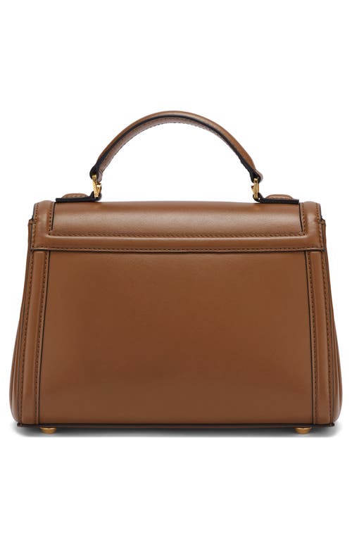 Demellier Midi Paris Smooth Leather Top Handle Bag In Tan W/be F02