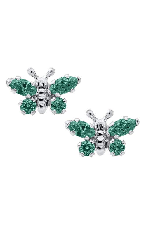 Mignonette Butterfly Birthstone Sterling Silver Earrings in May at Nordstrom