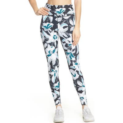 Soul By Soulcycle High Waist Floral Tights, Black