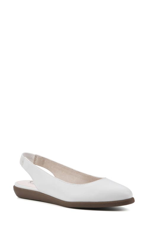 Shop Cliffs By White Mountain Memory Slingback Flat In White/smooth