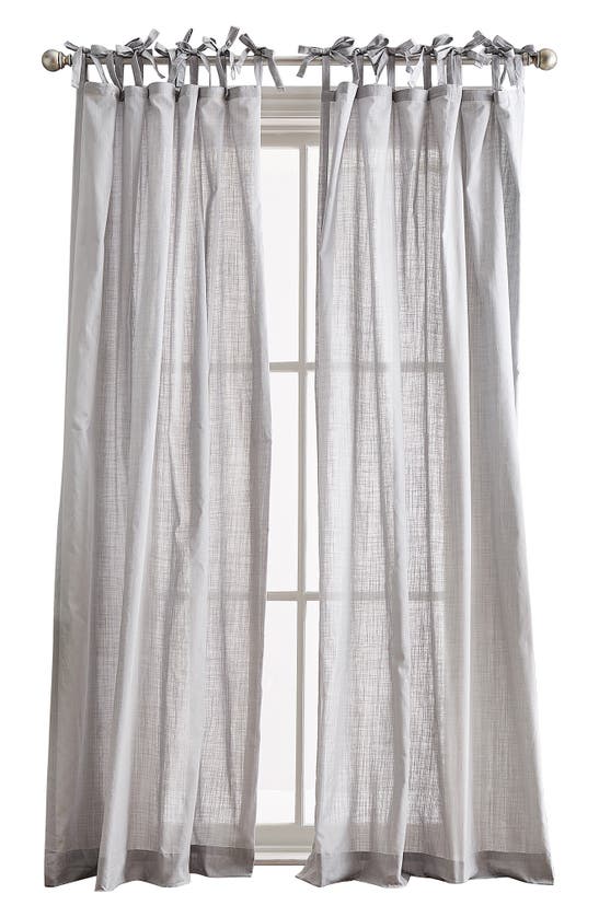 Peri Home Set Of 2 Sheer Cotton Window Panels In Silver
