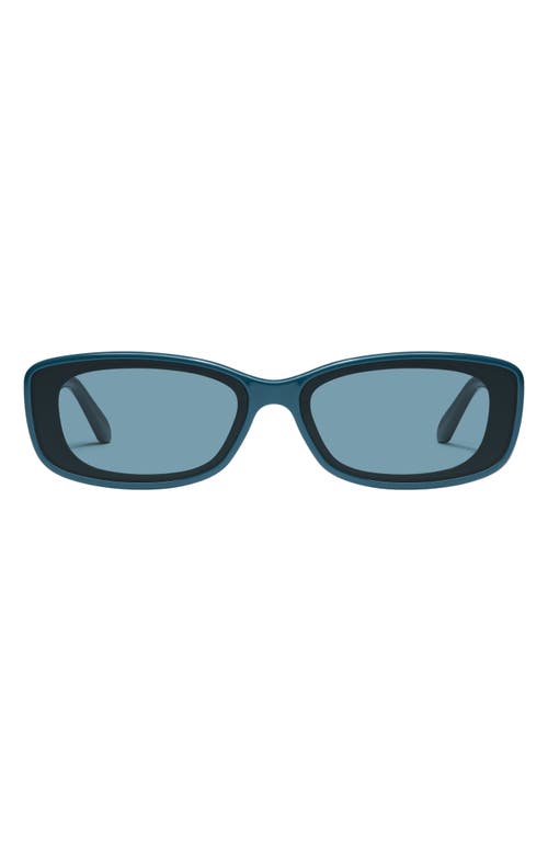 Quay Australia Vibe Check 62mm Small Square Sunglasses In Deep Turquoise