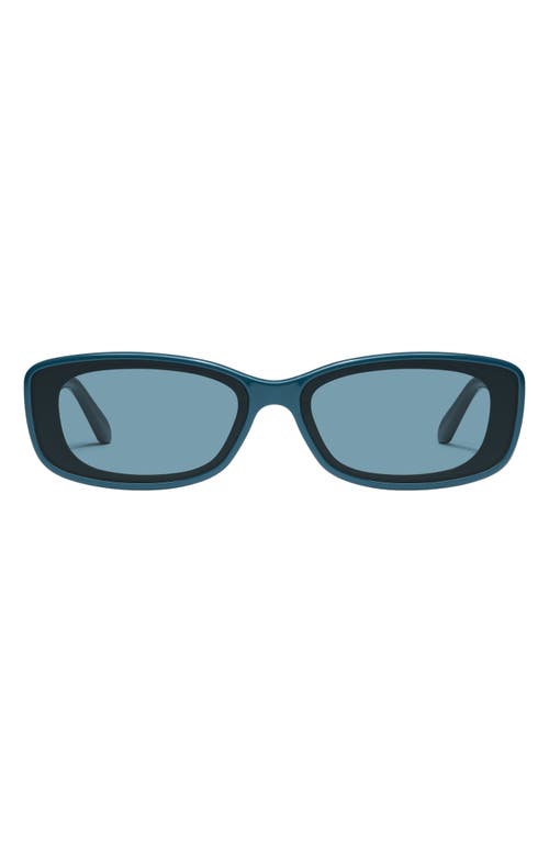 Quay Australia Vibe Check 62mm Small Square Sunglasses in Deep Turquoise 