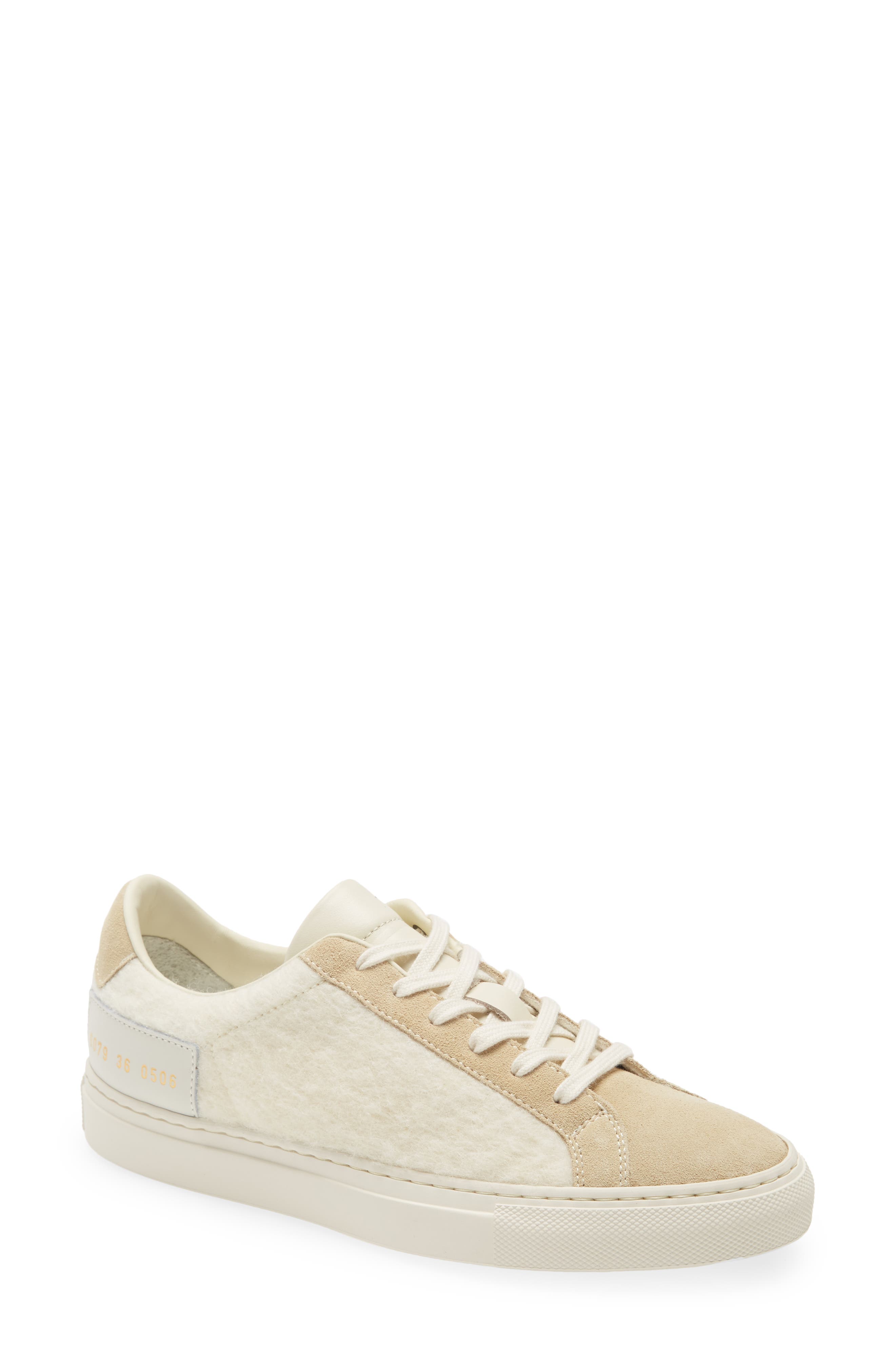 Common Projects Retro Mixed Media Low Top Sneaker in White at Nordstrom, Size 9Us
