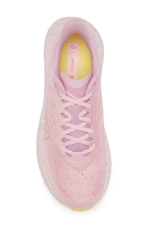 Shop Hoka Mach 6 Running Shoe In Pink Twilight/lemonade