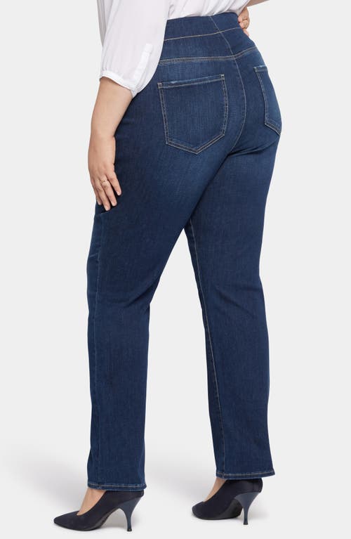 Shop Nydj Pull-on Straight Leg Jeans In Wonderland