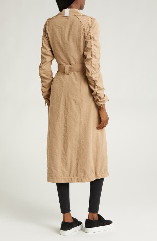 Shop Blanc Noir Penelope Soft Trench Coat In Warm Taupe