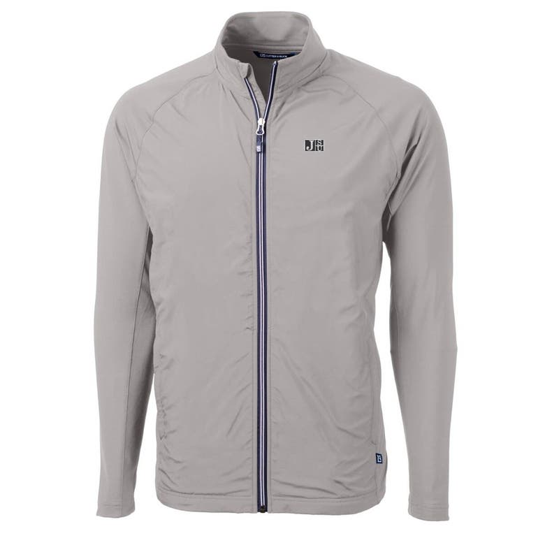 Shop Cutter & Buck Gray Jackson State Tigers Big & Tall Adapt Eco Knit Hybrid Recycled Full-zip Jacket