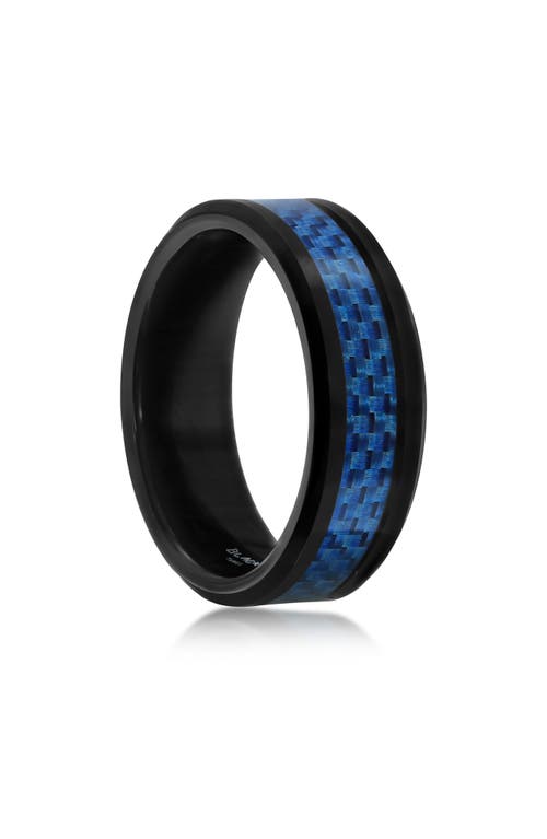 Shop Blackjack Tungsten Band Ring In Black/blue
