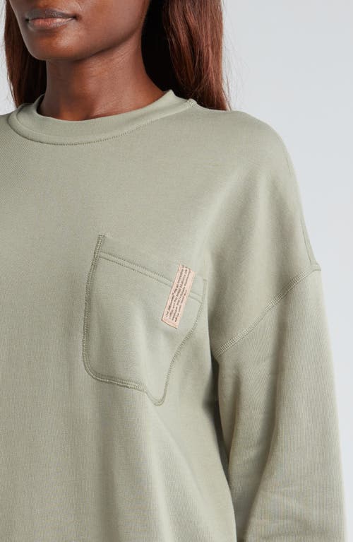 Lunya Silksweats™ Oversize Cotton Blend Pajama Sweatshirt In Shaded Olive