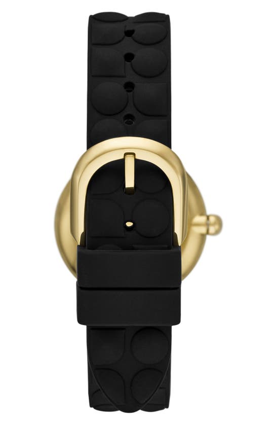 Shop Kate Spade New York Mini Park Row Silicone Strap Watch, 28mm In Black