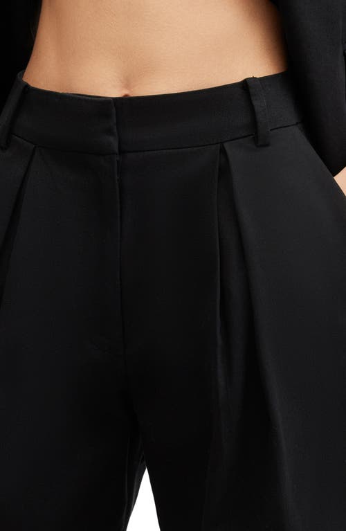 Shop Allsaints Hally Pleat Front Wide Leg Pants In Black