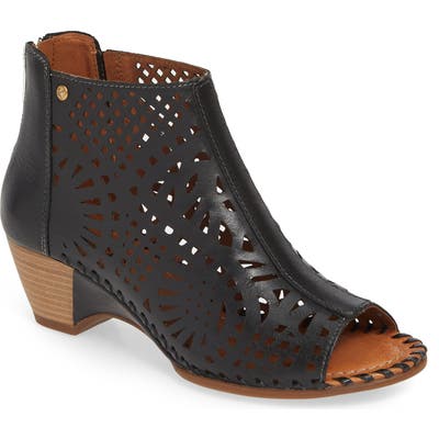 Pikolinos Romana Open Toe Bootie, Black