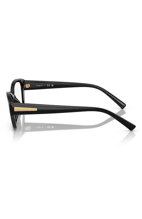 Vogue 51mm Cat Eye Optical Glasses In Black