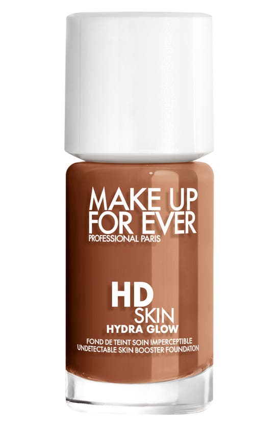 Shop Make Up For Ever Hd Skin Hydra Glow Skin Care Foundation With Hyaluronic Acid In 4y66 - Warm Walnu