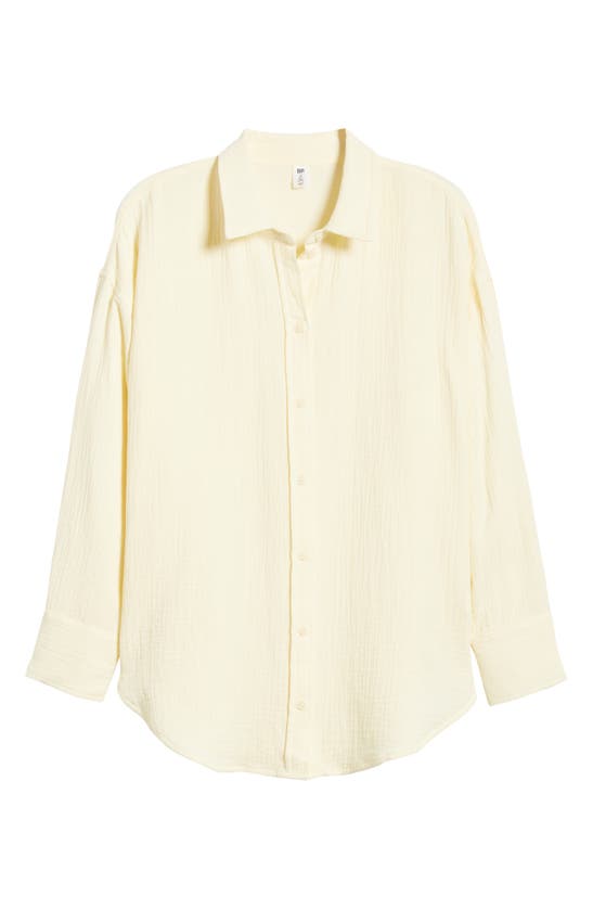 Shop Bp. Oversized Beach Shirt In Yellow Clover