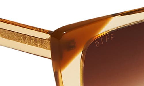 Shop Diff Lizzy 54mm Gradient Cat Eye Sunglasses In Honey Crystal