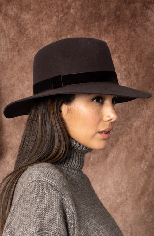 Shop Eugenia Kim Georgina Wool Fedora In Espresso