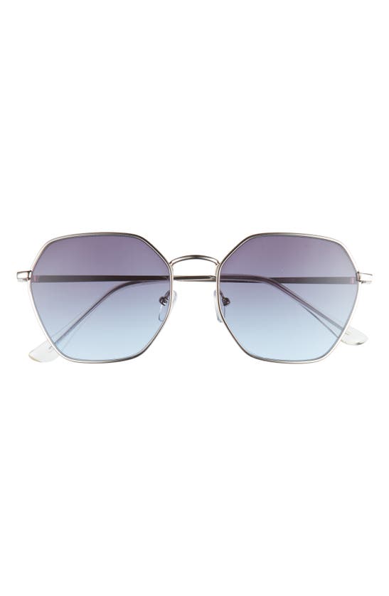 Bp. 51mm Gradient Hexagonal Sunglasses In Silverlue