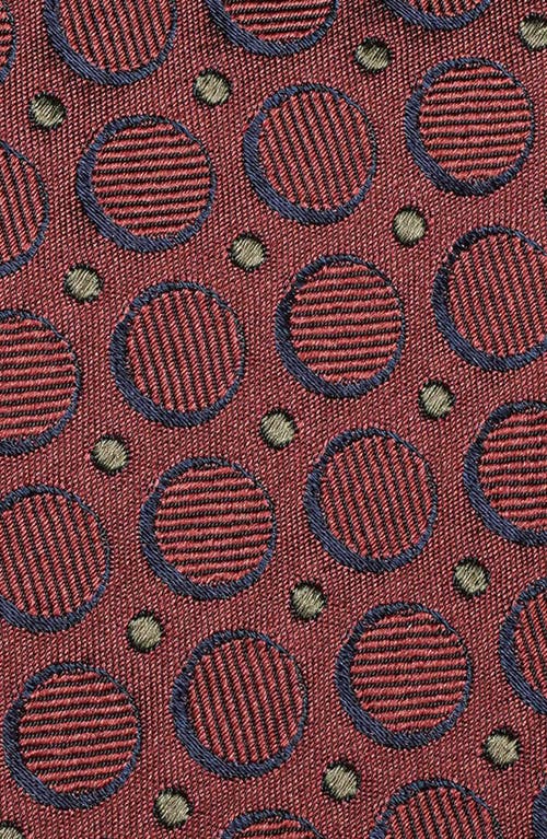 Jack Victor Lorimer Medallion Print Silk Tie In Red