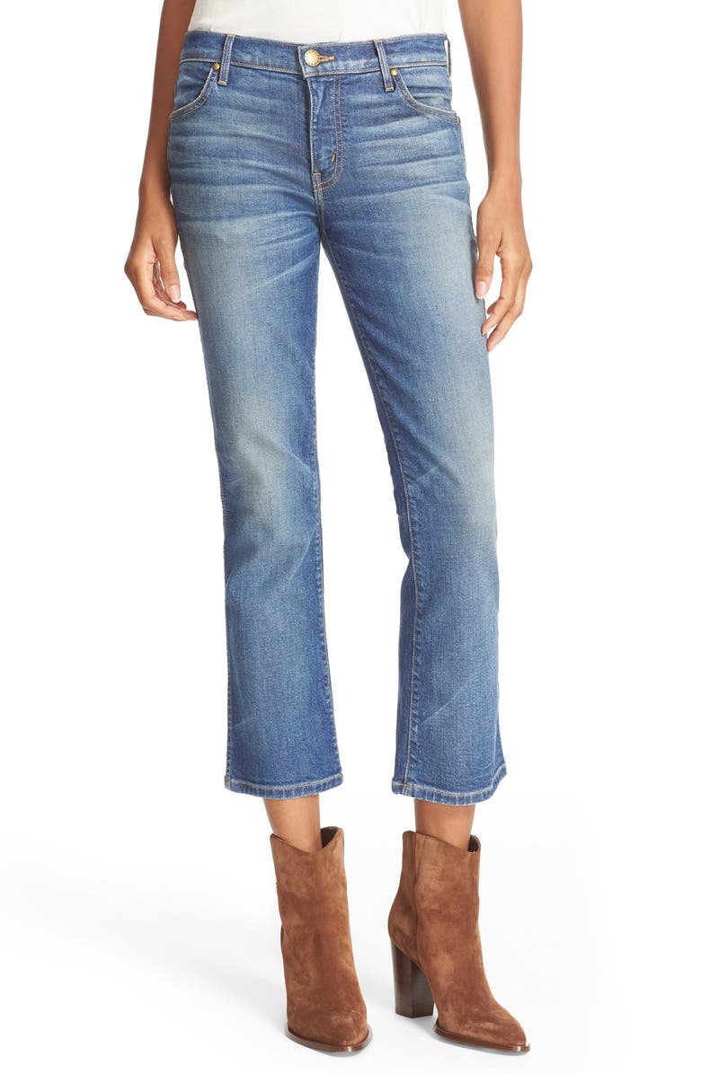 THE GREAT. The Nerd Low Rise Crop Jeans (Trail Wash) | Nordstrom