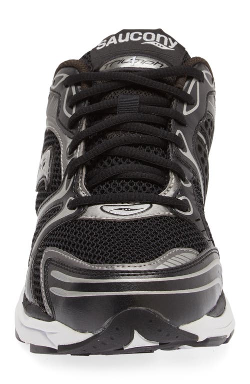 Shop Saucony Progrid Triumph 4 Sneaker In Black/silver