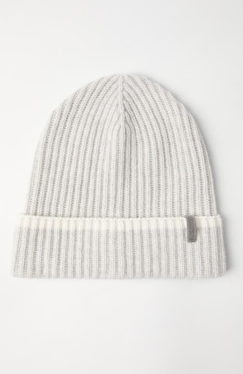 Shop Brunello Cucinelli Knit Beanie In Fog