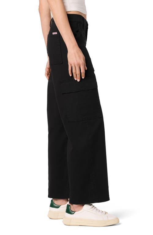 Hudson High-rise Welt Pocket Wide Leg Cargo In Black