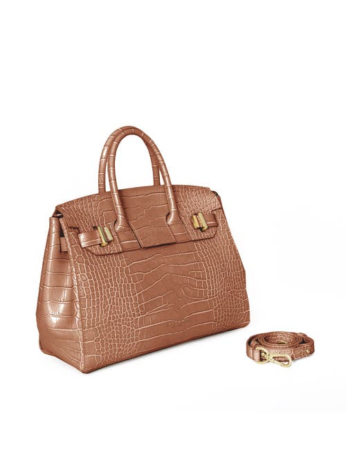 Teddy Blake Gigi Croco Gold 11" In Darkblush