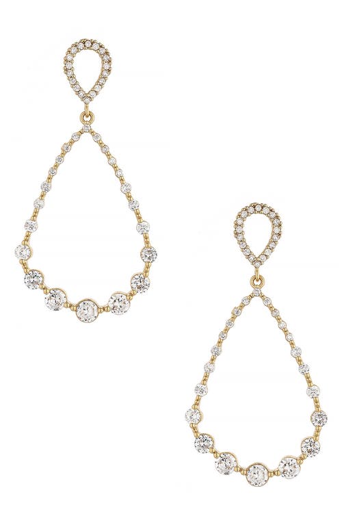 Ettika Cubic Zirconia Teardrop Earrings in Gold at Nordstrom