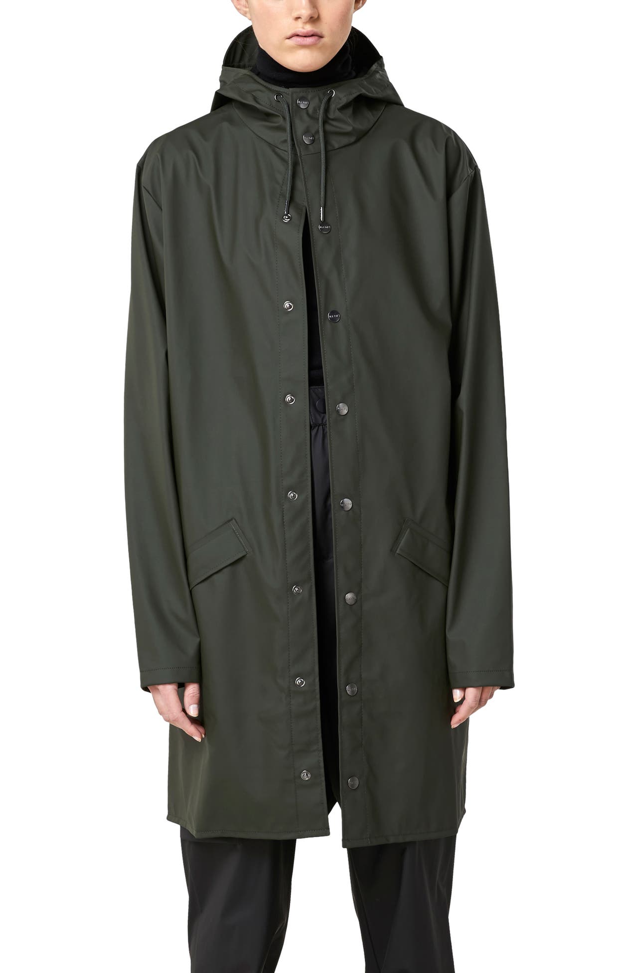 Rains | Waterproof Hooded Long Rain Jacket | Nordstrom Rack