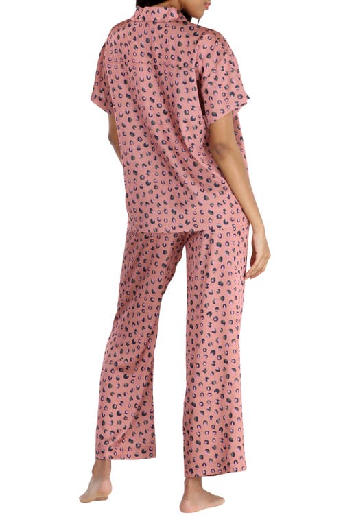HONEYDEW INTIMATES HONEYDEW SUNDAY REST PRINT SHORT SLEEVE SATIN PAJAMAS