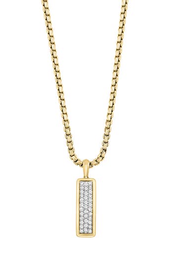 Effy Pavé Zircon Pendant Necklace In Yellow