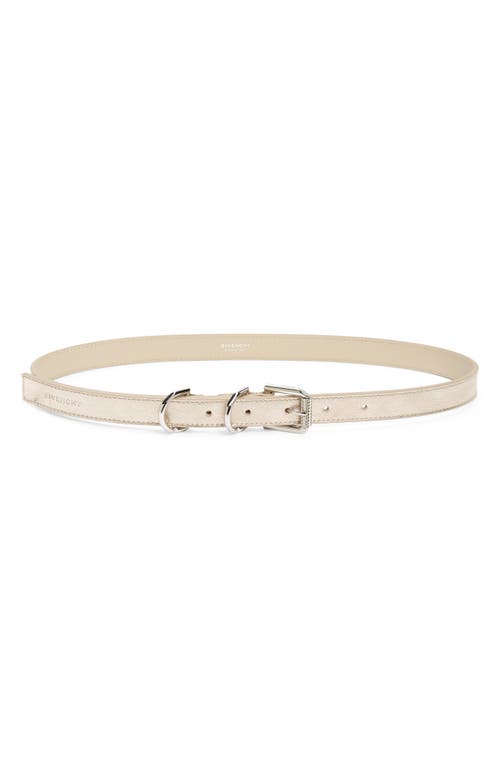 Givenchy Voyou Leather Belt Dusty Gold at Nordstrom,