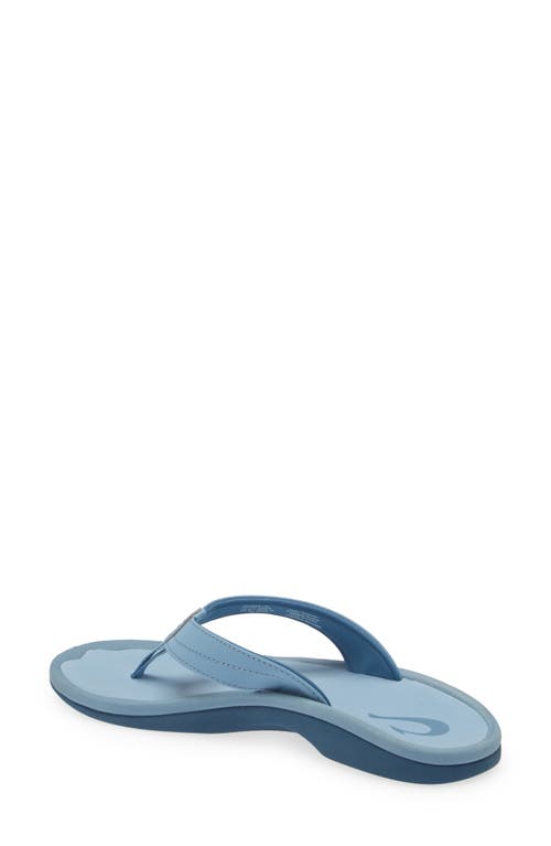 Shop Olukai Ohana Flip Flop In Trench Blue/trench Blue