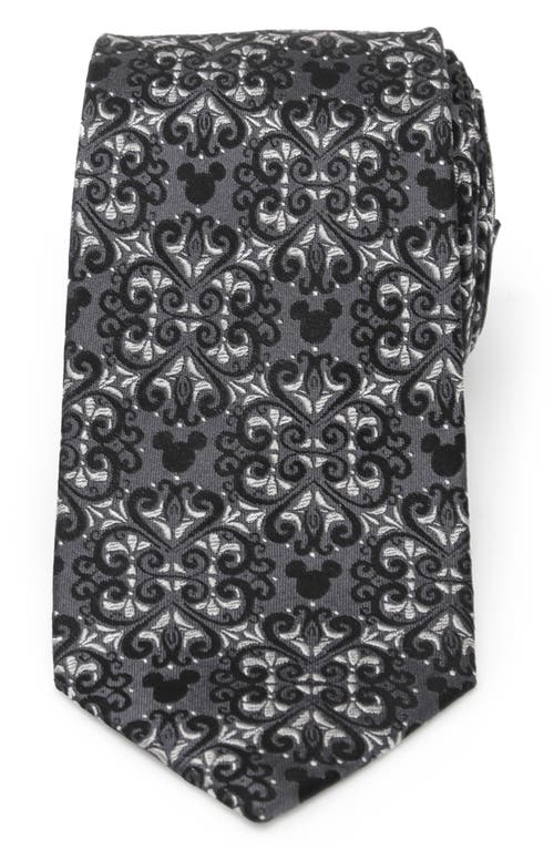 Cufflinks, Inc. x Disney Mickey Mouse Damask Tile Silk Tie in Gray at Nordstrom