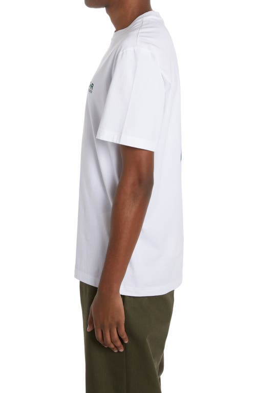 Shop Golden Goose Big Star Graphic Tee In Optic White/green