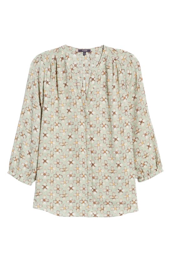 Nydj High/low Crepe Blouse In Fox Cove
