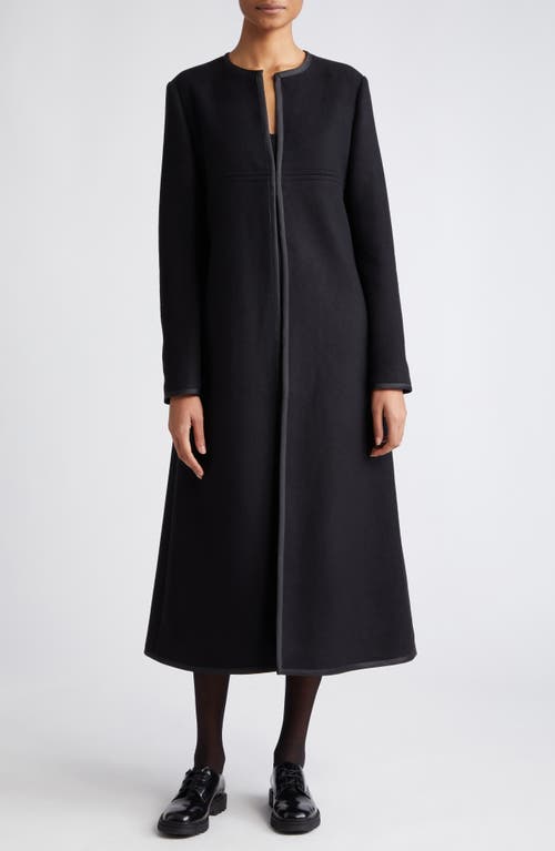 Mabelle Long Wool Coat in Black