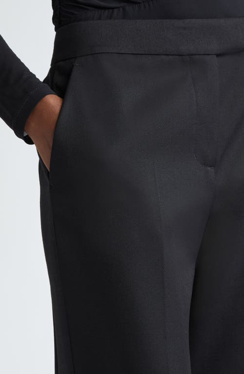 Shop Zimmermann Pavilion Wool Blend Straight Leg Tux Pants In Black